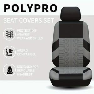 Planet Gates Car Seat Covers Full Set Front Split Rear Bench For Car Universal Cloth SUV Sedan Van Automotive Interior Covers