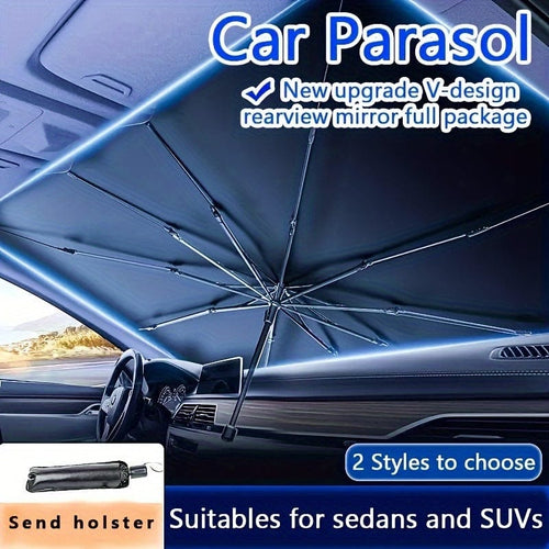 Planet Gates Car Sunshade Car Sunshade Umbrella For Sun Protection And Heat Insulation, Shading Curtain For Front Windshield, Cooling And Parking Artifact
