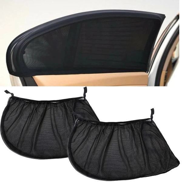 Planet Gates Car Sunshade Curtains Universal Side Window Shades SUV Curtains Protection Repellent Mosquito Mesh Net Sunshade Auto Accessories