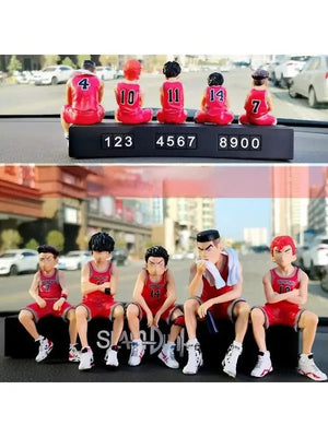 Planet Gates Car Telephone Number Plate Interior Anime Decoration SLAM DUNK Hanamichi Sakuragi Action Figure Ornament Auto Accessories Gifts