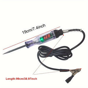 Planet Gates Car Test Pen Circuit Tester, DC Truck Voltage Digital Display Long Probe Pen With Light, Automotive Diagnostic Tools Auto Repair Tool