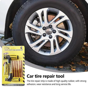 Planet Gates Car Tire Puncture Plugs Vacuum Tire Pass Emergency Repair Tools Glue Strips Glue Quick Repair Tire Repair Kit Patch Tool Set