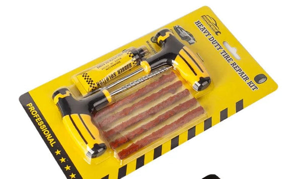 Planet Gates Car Tire Puncture Plugs Vacuum Tire Pass Emergency Repair Tools Glue Strips Glue Quick Repair Tire Repair Kit Patch Tool Set