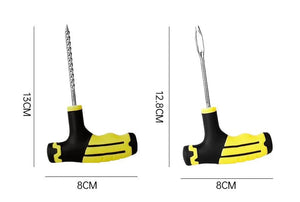 Planet Gates Car Tire Puncture Plugs Vacuum Tire Pass Emergency Repair Tools Glue Strips Glue Quick Repair Tire Repair Kit Patch Tool Set