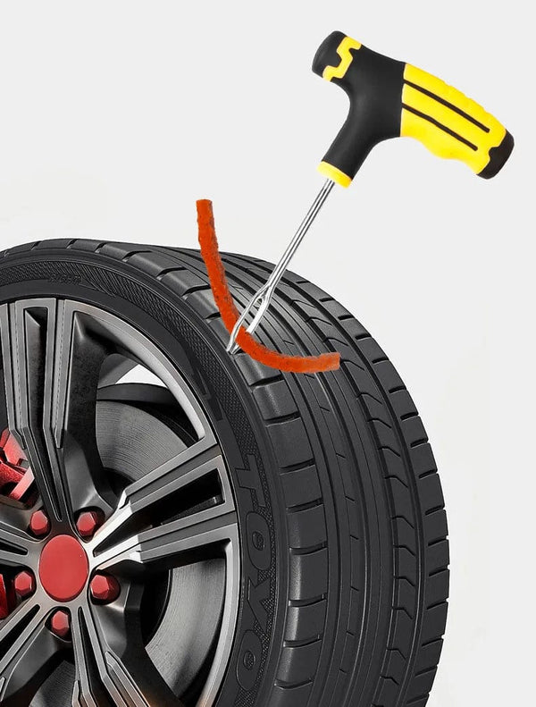 Planet Gates Car Tire Puncture Plugs Vacuum Tire Pass Emergency Repair Tools Glue Strips Glue Quick Repair Tire Repair Kit Patch Tool Set