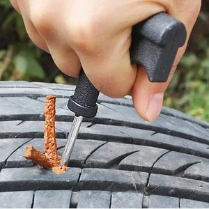 Planet Gates Car Tire Repair Tool Kit with Rubber Strips Tubeless Tyre Puncture Studding Plug Set Motorcycle Truck Vacuum Tire Repair Tool
