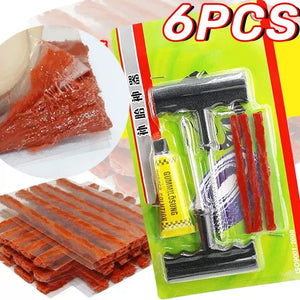 Planet Gates Car Tire Repair Tool Kit with Rubber Strips Tubeless Tyre Puncture Studding Plug Set Motorcycle Truck Vacuum Tire Repair Tool