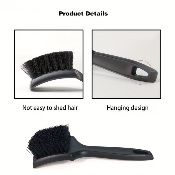 Planet Gates Car Tire Rim Brush Wheel Hub Cleaning Brushes Car Wheels Detailing Cleaning Accessories Black White Tire Car Washing Tool