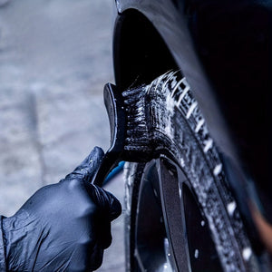 Planet Gates Car Tire Rim Brush Wheel Hub Cleaning Brushes Car Wheels Detailing Cleaning Accessories Black White Tire Car Washing Tool