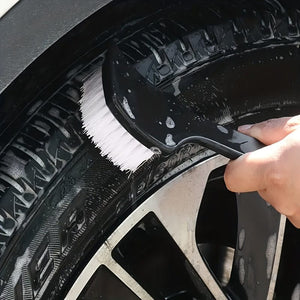 Planet Gates Car Tire Rim Brush Wheel Hub Cleaning Brushes Car Wheels Detailing Cleaning Accessories Black White Tire Car Washing Tool