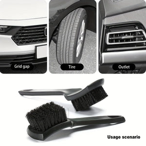 Planet Gates Car Tire Rim Brush Wheel Hub Cleaning Brushes Car Wheels Detailing Cleaning Accessories Black White Tire Car Washing Tool