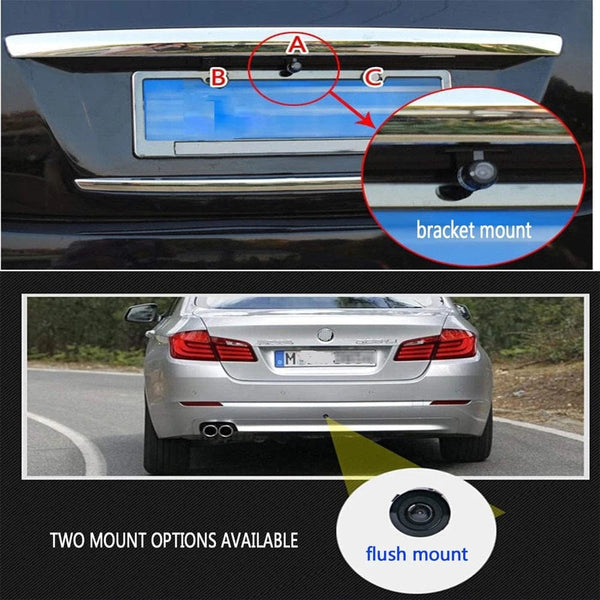 Planet Gates Car Universal Rear View Camera 170° Wide Angle Reverse Parking IP68 Waterproof CCD LED Auto Backup Monitor HD Night Vision Image