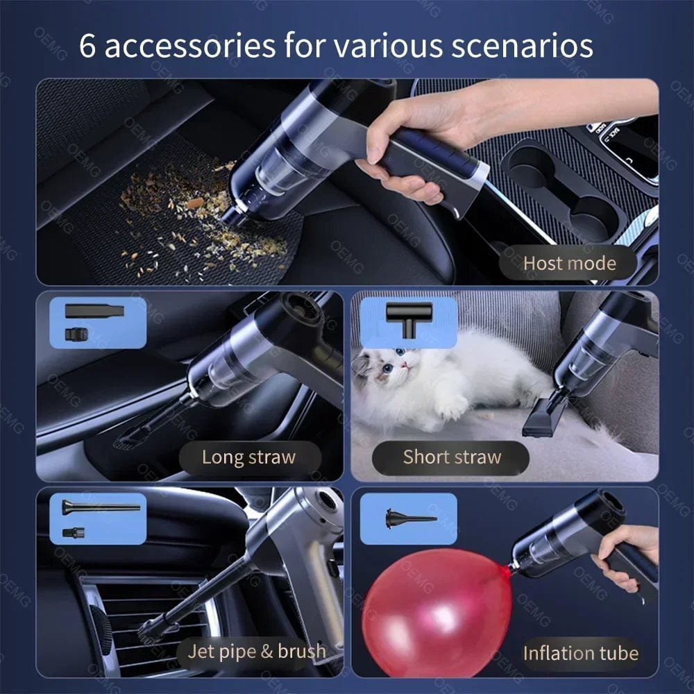 Planet Gates Car Vacuum Cleaner 150000PA Strong Suction Portable Wireless Cleaner for Home Appliance Poweful Car Cleaner for Keyboard