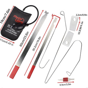 Planet Gates Car Vehicle Door Lost Lock Out Thin Bar Wedge Emergency Open Unlock Key Tools Kit + Black Air Pump Universal Car Styling Parts