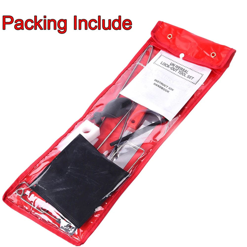 Planet Gates Russian Federation Car Vehicle Door Lost Lock Out Thin Bar Wedge Emergency Open Unlock Key Tools Kit + Black Air Pump Universal Car Styling Parts