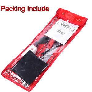 Planet Gates Car Vehicle Door Lost Lock Out Thin Bar Wedge Emergency Open Unlock Key Tools Kit + Black Air Pump Universal Car Styling Parts