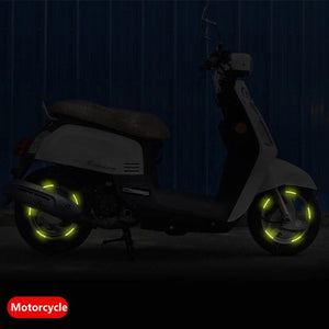 Planet Gates Car Wheel Hub Reflective Stripes Door Handle Safety Warning Sticker Car Rear Warning Tape Automobile Sticker Exterior Accessorie