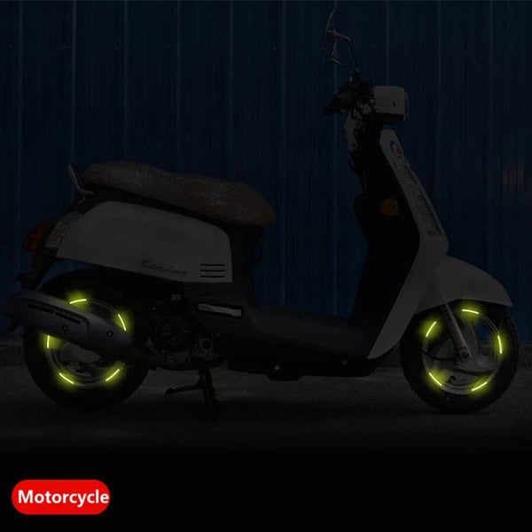 Planet Gates Car Wheel Hub Reflective Stripes Door Handle Safety Warning Sticker Car Rear Warning Tape Automobile Sticker Exterior Accessorie