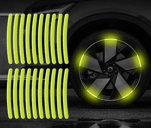 Planet Gates Car Wheel Hub Reflective Stripes Door Handle Safety Warning Sticker Car Rear Warning Tape Automobile Sticker Exterior Accessorie
