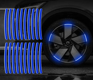 Planet Gates Car Wheel Hub Reflective Stripes Door Handle Safety Warning Sticker Car Rear Warning Tape Automobile Sticker Exterior Accessorie