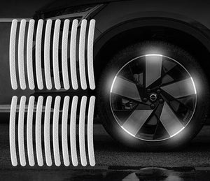 Planet Gates Car Wheel Hub Reflective Stripes Door Handle Safety Warning Sticker Car Rear Warning Tape Automobile Sticker Exterior Accessorie