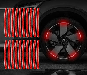 Planet Gates Car Wheel Hub Reflective Stripes Door Handle Safety Warning Sticker Car Rear Warning Tape Automobile Sticker Exterior Accessorie