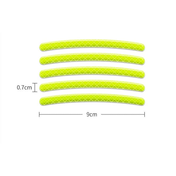 Planet Gates Car Wheel Hub Reflective Stripes Door Handle Safety Warning Sticker Car Rear Warning Tape Automobile Sticker Exterior Accessorie