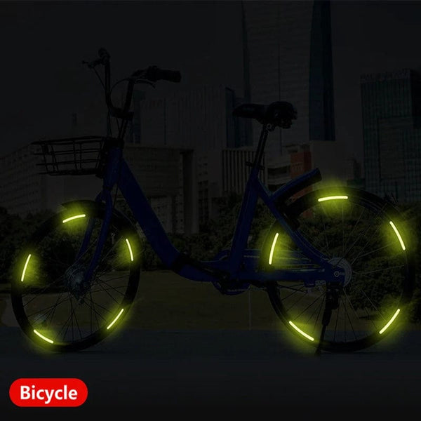 Planet Gates Car Wheel Hub Reflective Stripes Door Handle Safety Warning Sticker Car Rear Warning Tape Automobile Sticker Exterior Accessorie