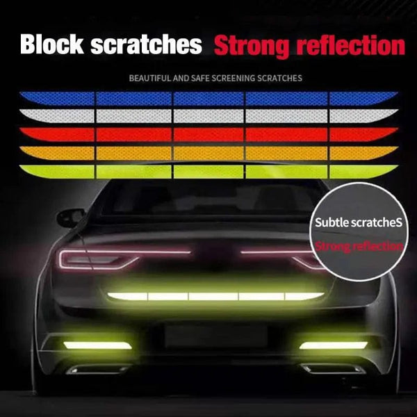 Planet Gates Car Wheel Hub Reflective Stripes Door Handle Safety Warning Sticker Car Rear Warning Tape Automobile Sticker Exterior Accessorie