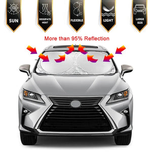 Planet Gates Car Windshield Sun Shade Cover Visor Protector Interior Anti UV Sun Windscreen Folding Parasol Auto Automobiles Accessories
