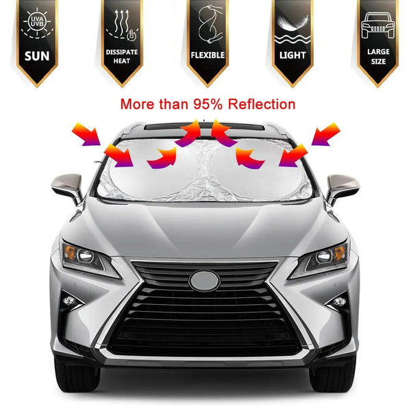 Planet Gates Car Windshield Sun Shade Cover Visor Protector Interior Anti UV Sun Windscreen Folding Parasol Auto Automobiles Accessories