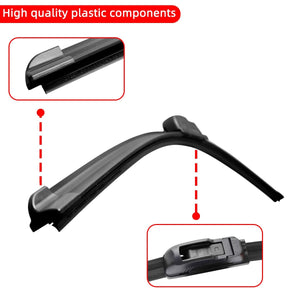 Planet Gates Car Windshield Wiper blades Hook Universal Soft Rubber Frameless Bracketless Car Wipers 14" 16" 17" 18" 19" 20" 21" 22" 24" 26"