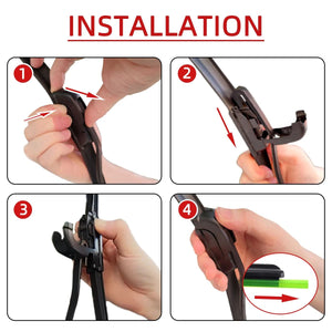 Planet Gates Car Windshield Wiper blades Hook Universal Soft Rubber Frameless Bracketless Car Wipers 14" 16" 17" 18" 19" 20" 21" 22" 24" 26"