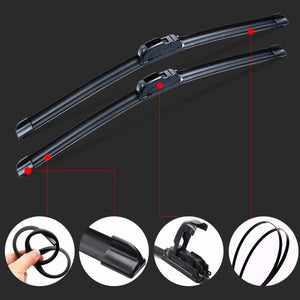 Planet Gates Car Windshield Wiper blades U-type Universal Soft Rubber Frameless Bracketless car wipers 14" 16" 17" 18" 19" 20" 21" 22" 24"26"