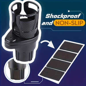 Planet Gates Carbon Fiber Black Car Cup Holder Expander for Car Adapter Adjustable Multifunctional Dual Cup Holder with Phone Holder Aromatherapy Organizer, thansgiving christmas new year gift