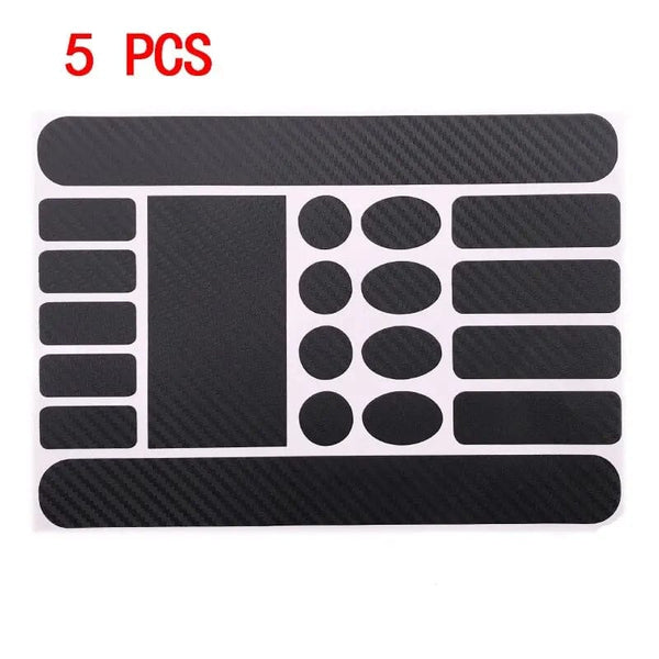 Planet Gates Carbon pattern 5pcs Bicycle Chain Protection Sticker Mountain Bike Care Chain Sticker Folding Frame Protective Film Anti-scratch Rhino Skin Sticker