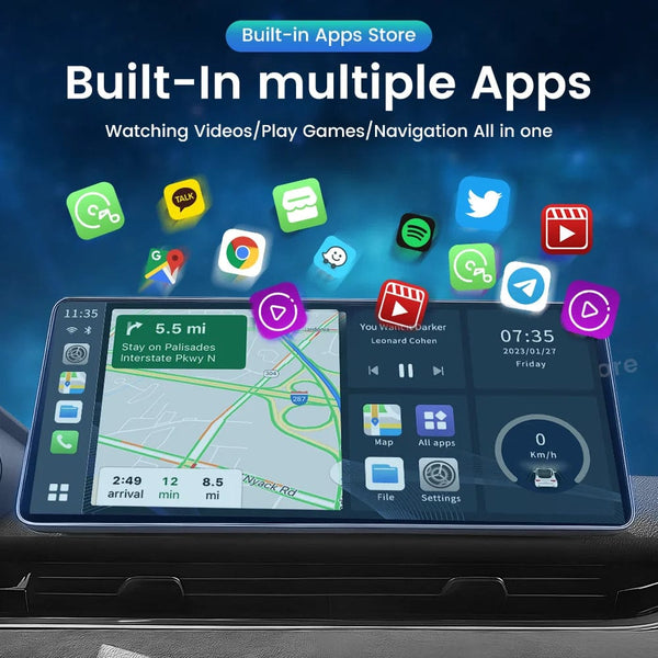 Planet Gates Carlinkit Android 13 Tv Box LED 8+128GB CarPlay Wireless Android Auto Wireless Adapter Support Youtube Netfilx IPTV Spotify GPS