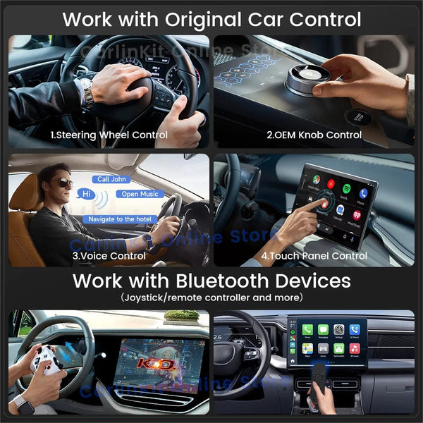 Planet Gates Carlinkit Android 13 Tv Box LED 8+128GB CarPlay Wireless Android Auto Wireless Adapter Support Youtube Netfilx IPTV Spotify GPS