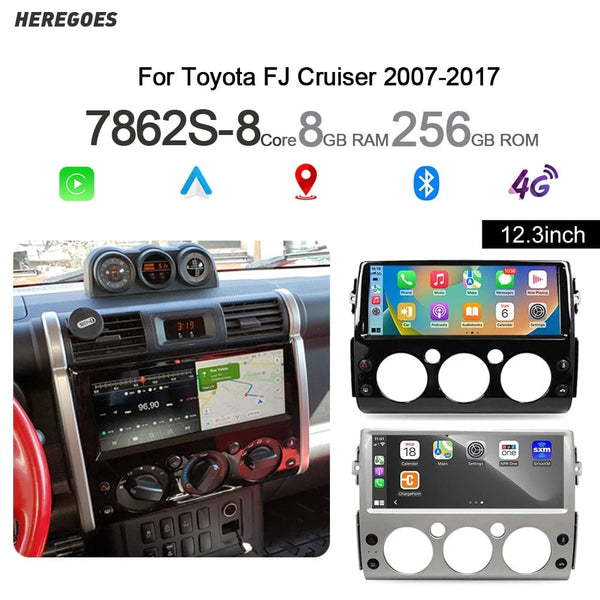 Planet Gates Carplay 1920*720 IPS 2 din Android 14 Car Radio For Toyota FJ Cruiser 2007 2008-2017 Auto GPS Navigation Stereo 8+128G Bluetooth