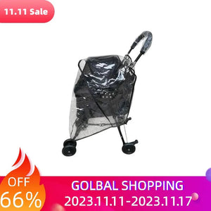 Planet Gates Carrier Accessories Protection Windproof Portable Dog Stroller Cover Pet Warm Outdoor Travel Foldable Waterproof Clear Plastic