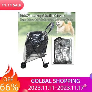 Planet Gates Carrier Accessories Protection Windproof Portable Dog Stroller Cover Pet Warm Outdoor Travel Foldable Waterproof Clear Plastic