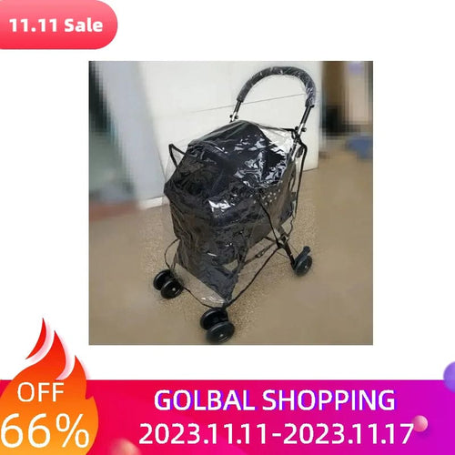 Planet Gates Carrier Accessories Protection Windproof Portable Dog Stroller Cover Pet Warm Outdoor Travel Foldable Waterproof Clear Plastic