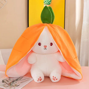Planet Gates Carrot / 35cm 35-75cm Transformed Strawberry Rabbit Doll Plush Toy Little White Rabbit Doll Carrot Rabbit Sleeping Pillow Doll Gift