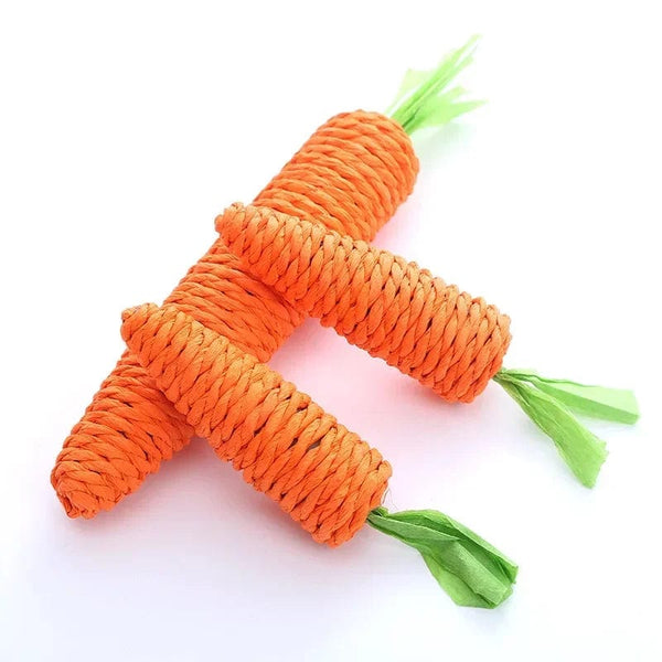 Planet Gates Carrot Pet Cat Toy Paper Rope Chew Toys Built-in Bell Small Animals Cute Pet Biting Toys Cute Pet Interactive Cat Toys Plaything
