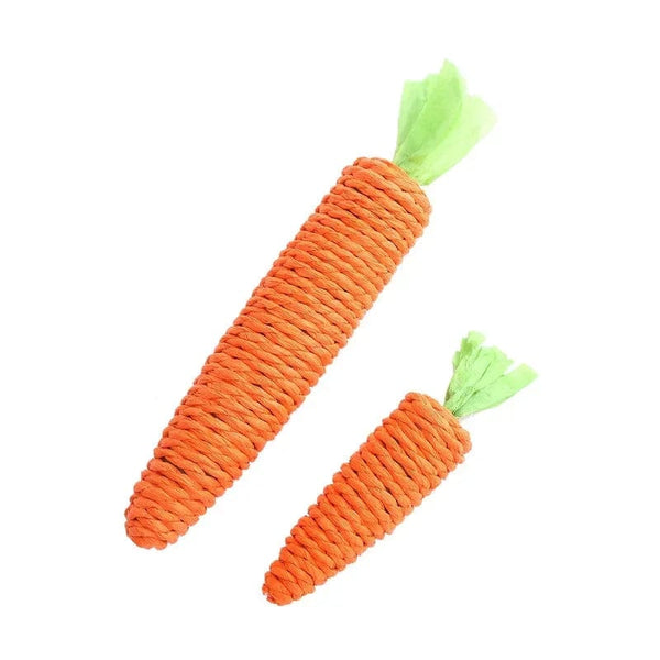 Planet Gates Carrot Pet Cat Toy Paper Rope Chew Toys Built-in Bell Small Animals Cute Pet Biting Toys Cute Pet Interactive Cat Toys Plaything