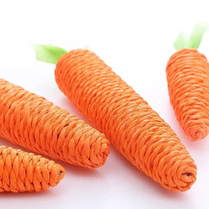 Planet Gates Carrot Pet Cat Toy Paper Rope Chew Toys Built-in Bell Small Animals Cute Pet Biting Toys Cute Pet Interactive Cat Toys Plaything