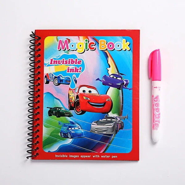 Planet Gates cars Disney Kids Puzzle Graffiti Painting Book Cartoon Anime Frozen Spiderman Cars Sofia Princes Mickey DIY Magic Watercolor Painting