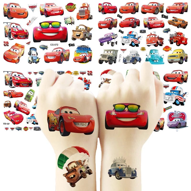 Planet Gates Cars Lightning Mcqueen Tattoo Stickers Temporary Tattoos for Kid Birthday Party Supplies Favors Cute Tattoos Stickers Decoration