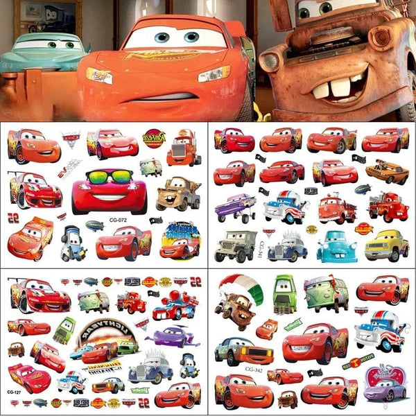 Planet Gates Cars Lightning Mcqueen Tattoo Stickers Temporary Tattoos for Kid Birthday Party Supplies Favors Cute Tattoos Stickers Decoration