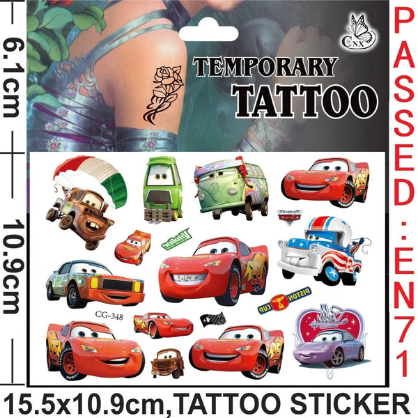 Planet Gates Cars Lightning Mcqueen Tattoo Stickers Temporary Tattoos for Kid Birthday Party Supplies Favors Cute Tattoos Stickers Decoration